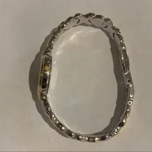 Bulova watch 
Delicate white faced watch with woven bracelet 
6 3/4 
1/4 width Bulova | Accessories | Bulova Watch Delicate White Faced  main image 4